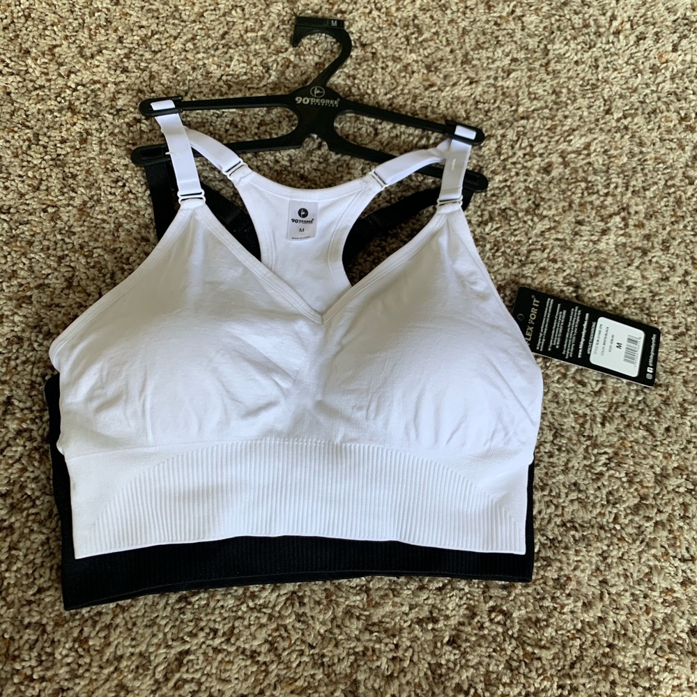 90 Degree by Reflex Bra Set Black White New Tags